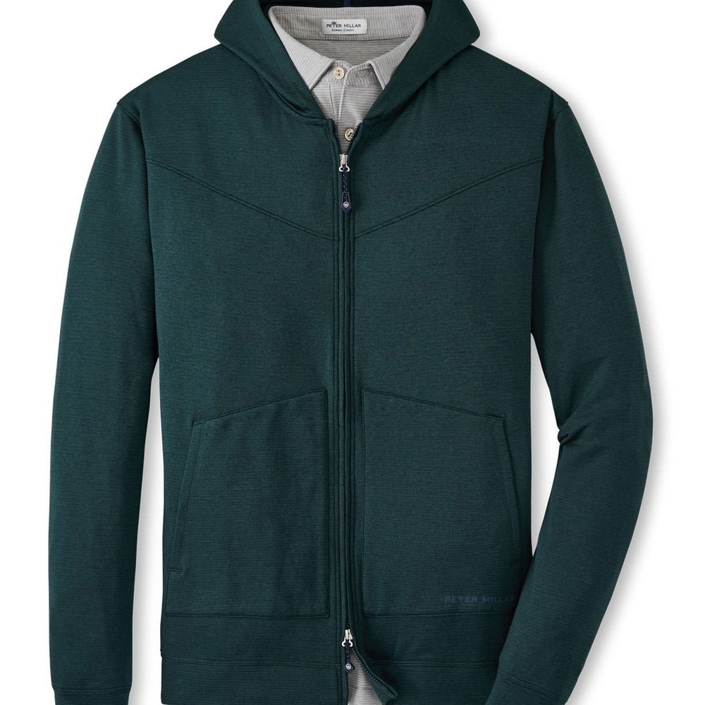 Peter Millar Men's Balsam Beaumont Performance Full-Zip Hoodie Size XXL‎